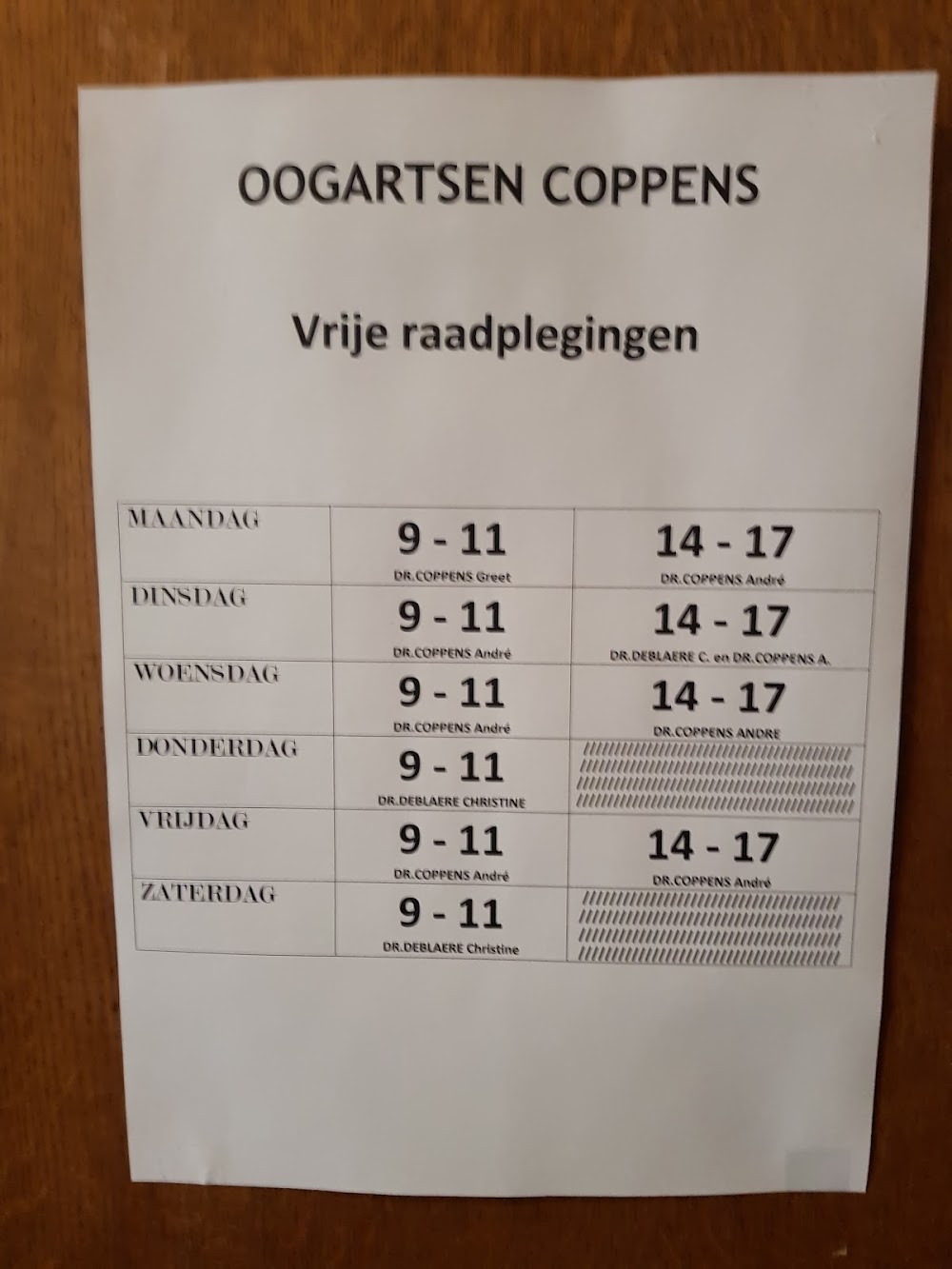 Oogartsen Coppens